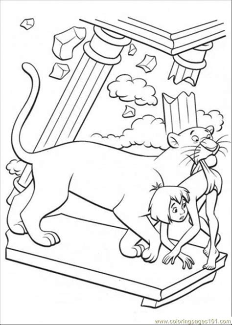 Click on the free jungle book colour page you would like to print, if you print them all you can make your own disney coloring book! Bagheera Helps Mowgli Coloring Page - Free The Jungle Book ...