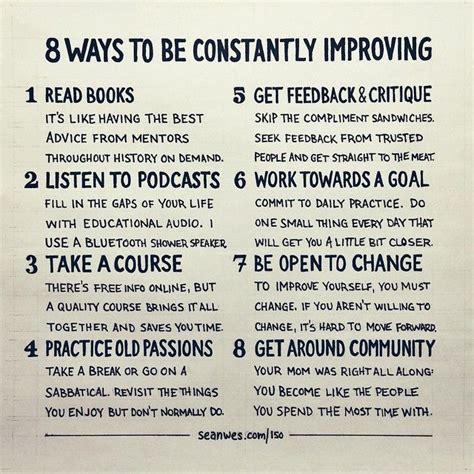 150: 8 Ways to Be Constantly Improving | Self improvement ...