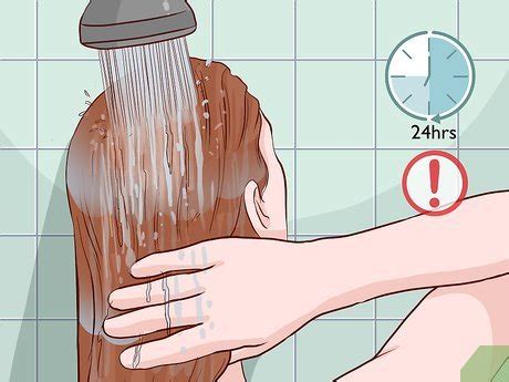 If you are going for a dip dye look, you will just do this on the bottom inch or two of your hair. 3 Ways to Temporarily Dye Your Hair - wikiHow