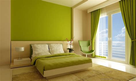 Let us show you the best wall colour combination for bedroom walls. Leaf Green Bedroom Color Ideas 2