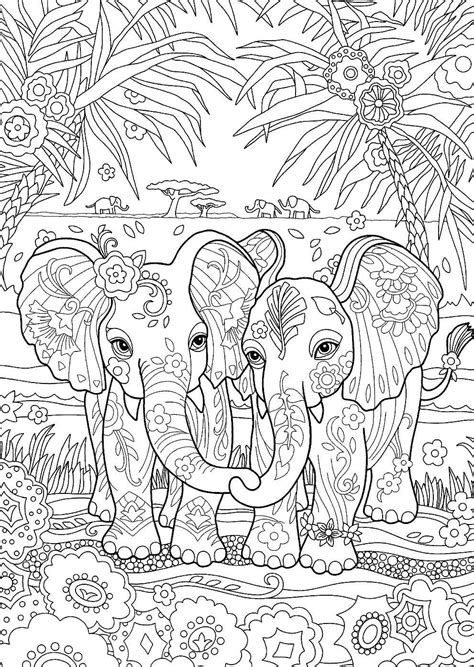 Een uil een olifant een zwaan een aap en een walvis met heel veel details. Mandala Kleurplaat Dieren Olifant