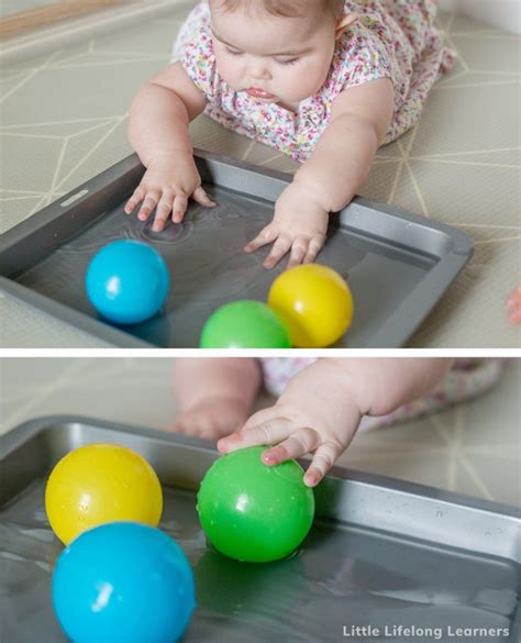 Our house is filled with baby toys these days, and it still doesn't seem to be enough. Baby Play Ideas at 5 Months | Baby sensory play, Baby play ...