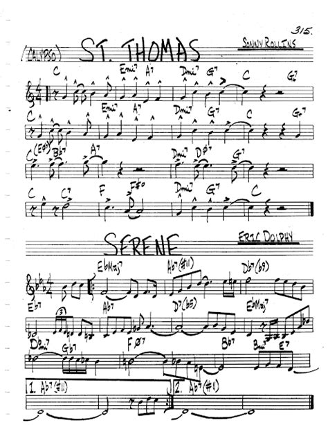 Free resources to help you learn chords, scales, music free guitar ebooks. Practice Jazz: Jazz Real Book II : Page 315 Serene (Eric ...