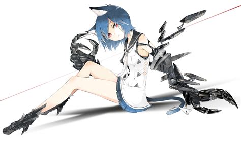 Anime beatless wallpaper in 2019 anime anime art. animal ears blue hair catgirl date a live original red ...