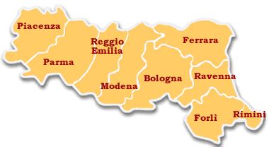 Con chi confina la regione dell'emilia romagna? ITALIA