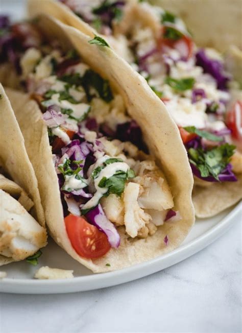 Set the platter in the center of the buffet table and add a fresh set of serving. Best Fish Taco Recipe - Feasting not Fasting