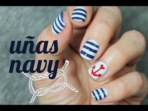 Discover more posts about marineras. Uñas decoradas con ancla paso a paso estilo marinero ...