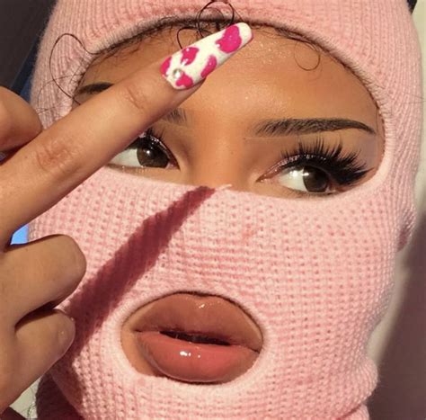 Why don't you let us know. Gangster Girl Baddie Pink Ski Mask Aesthetic - 2021