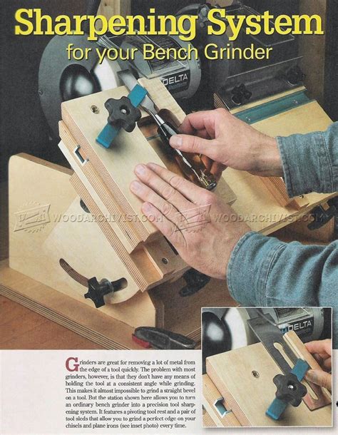 Grinding or sharpening mazay diy. #2570 Bench Grinder Tool Rest Plans - Sharpening | Used woodworking tools, Woodworking ...