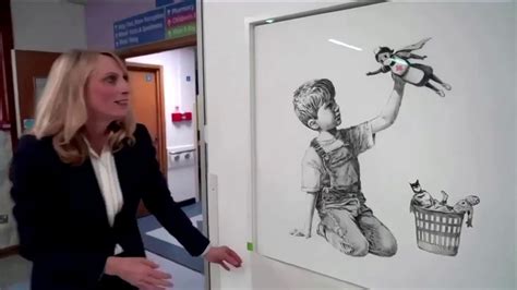 Banksy's painting 'game changer' at southampton general hospital. Banksy: Game Changer! NURSE SuperHero! - YouTube