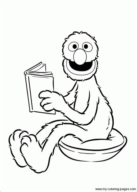 Ernie taking a bath colouring page. Grover Coloring Pages | Oscar the Grouch Coloring Pages ...