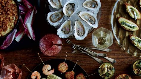 Entrees main course meat fish and poultry dinner recipes. Raw Oysters with Cava Mignonette | Dinner party starters ...