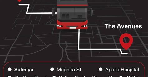 Their bus routes cover an area from the oakland st & main ave stop to the monroe crossing mall stop and from the beaty st @ 866 stop to the white street park and ride stop. A1 Kuwait Bus Route A1 Salmiya to Avenues KuwaitBus ...