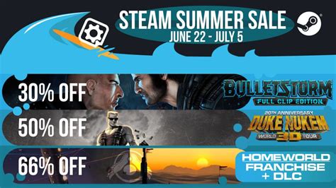 Before we get to all the sales that are going on right now. The Steam Summer Sale Brings Deals for Bulletstorm, Duke ...