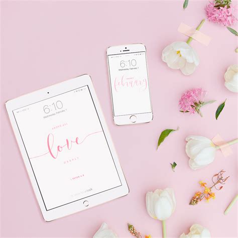 Enjoy the simple pleasures in life, like a pretty phone background this february! February Phone, Tablet & Desktop Wallpapers - Ashlee Proffitt