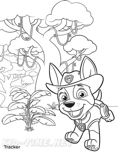 Full size free paw patrol coloring pages. Bathroom Ideas : Paw Patrol Coloring Pages Tracker Nick Jr ...