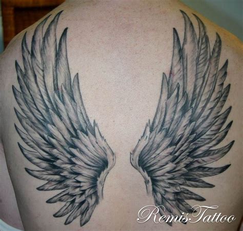 To delve deeper into the symbolism of angel wings is to realize they're what allows the angels to travel back and forth from earth to the divine realm. clock tattoo musical tattoos sleeve koi tattoos vector angel wing My | Flügel tattoo, Tattoo ...