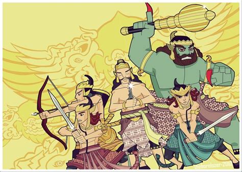 Para lima pandawa tersebut adalah tokoh yang sangat penting dalam wiracarita kisah mahabharata. Baru 30++ Gambar Kartun Wayang Pandawa Lima - Miki Kartun