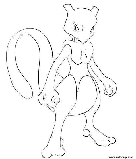 Ils possèdent une force et des statistiques très élevés, ce qui explique l'intérêt des joueurs. Coloriage Mewtwo Pokemon Dessin Pokemon à imprimer