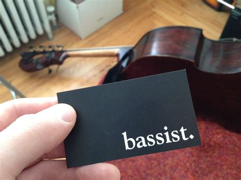 Premium cards, glossy, recycled or matte. Musician business card. Bassist. | Musician business card ...