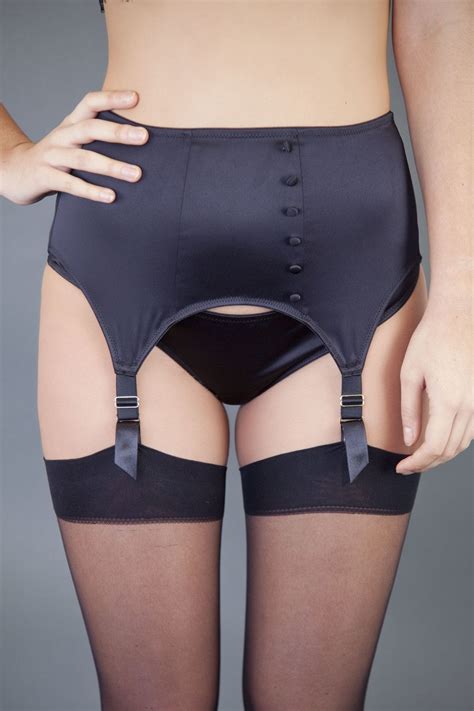 Garter belts sit around your natural waist or down over the hips depending on the cut. Pin on Garter belts and stockings