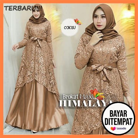 Model baju gamis brokat saat ini banyak dicari para muslimah. Model Baju Brokat Terbaru 2021 Untuk Remaja / Jual Dayana ...