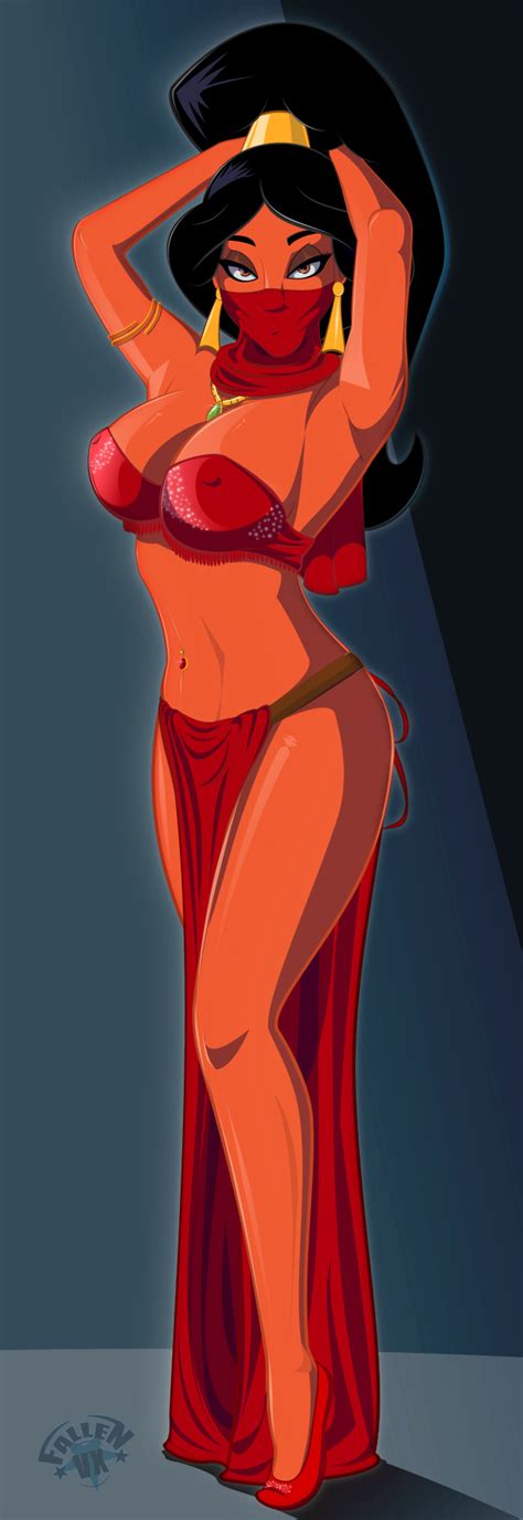 Disney princess red dress with flowers. Princess Jasmine, Red Dress #1 (FallenVX) [Disney ...