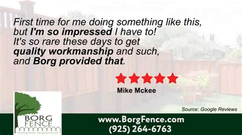 Hours may change under current circumstances Borg Fence - REVIEWS - Livermore, CA Fencing Reviews - YouTube