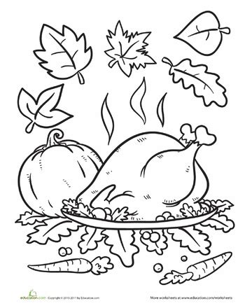 These printable thanksgiving coloring pages are great for kids to color in while waiting for their thanksgiving dinner. Thanksgiving Food Coloring Page | Food coloring pages ...