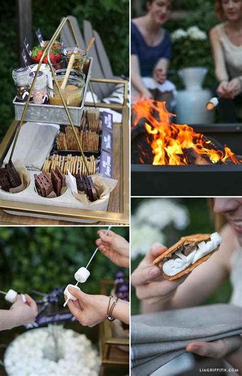 A simple charcuterie board in the summer can be just as elegant (and way less work!). Swanky S'mores for Outdoor Entertaining | Outdoor dinner ...