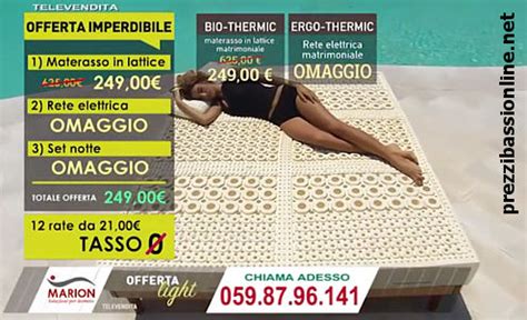 La vendita dei materassi marion avviene principalmente attraverso televendite: Marion bio thermic materasso offerta, opinioni | Prezzi Bassi Online