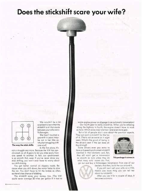 Unlock 5 years of remote access at no charge for model year 2020 vehicles. 1965 Volkswagen Stick Shift Ad Photo Picture