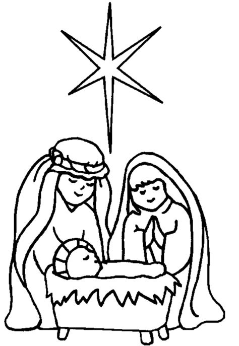 Nativity scene simple paper craft for kids. Coloring Ville