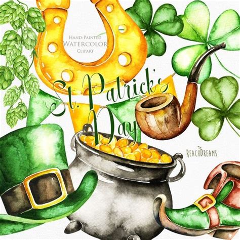 256 files on 4 page(s). St. Patricks Day Watercolor Saint Patrick's Day Clip art ...