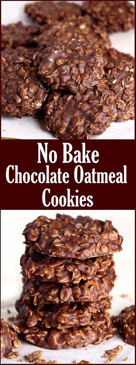 In a large bowl mix together the rolled oats, baking powder, cinnamon, salt, milk, egg, honey and vanilla extract until well combined. No Bake Chocolate Oatmeal Cookies - Gaya Recipes