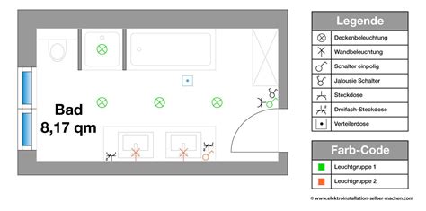 Dazu braucht es den kompletten schaltplan/elektroplan, der sämtliche leitungen und knx kabel auf allen stockwerken und außenbereichen für die elektroinstallation enthält. Elektroinstallation Planen: Badezimmer ...