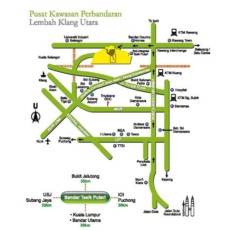 U btp1 dan btp34 gacha bo'lgan 34 qismga bo'lingan. Rawang Selangor Map - Soalan 08