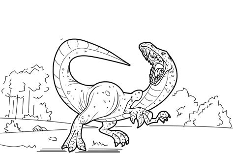 A theropod dinosaur is any carnivorous dinosaur of the triassic to cretaceous period that had short front limbs and were bipedal, walking or running on. Dinosaur Allosaurus Coloring Pages | Dinosaur coloring ...