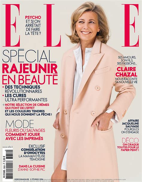 Claire chazal (pronounced klɛːʁ ʃazal) (born 1 december 1956) is a french journalist, romance writer, and former director of news at a national television station, tf1. Pour la première fois, Claire Chazal en couverture de ELLE ...