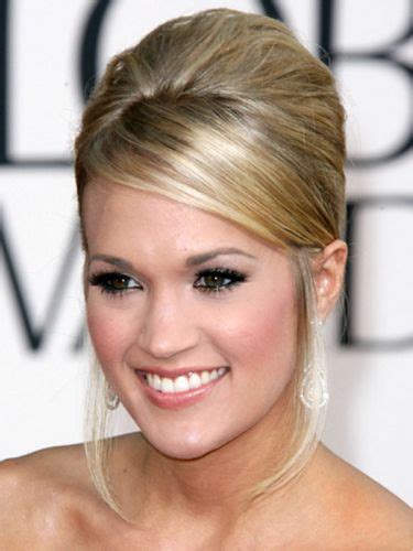 Easy hairstyles for medium hair can really be as simple as styling big curls and creating a half up, half down style. (11) Classic Carrie Underwood Updos (Easy Updos, All Lengths)