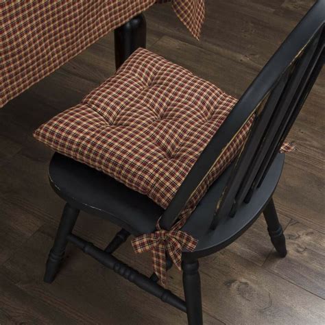 Tea cabin plaid patchwork chair pad $20.95. Patriotic Patch Americana Padded Chair Pad Cushion with ...