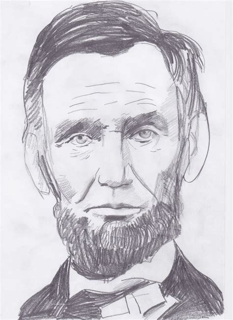 Draw the outline of the face and add ears and hair to the sides near the brim. How to Draw Abraham Lincoln in 8 easy steps | Drawings ...