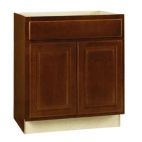 Cheap kitchen cabinets home depot. Hampton Bay Hampton Assembled 30x34.5x24 in. Sink Base Kitchen Cabinet in Cognac-KSB30-COG - The ...