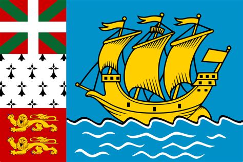 On the hoist side, a vertical band is divided into three parts that represent settlement by colonists from the basque country, brittany and normandy. File:Flag of Saint-Pierre and Miquelon.svg - Wikimedia Commons