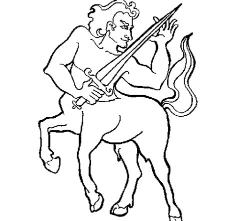 Printable drawings and coloring pages. Centaur coloring page - Coloringcrew.com