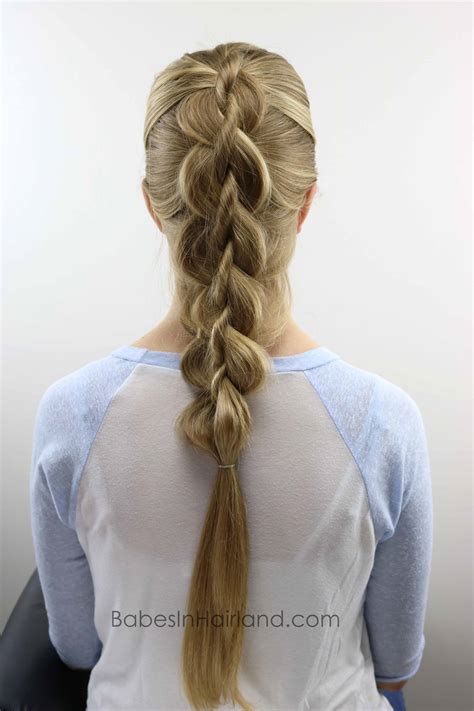 Watch the video explanation about how to finish off a braid with a double connection knot online, article, story, explanation, suggestion, youtube. "Cheater" 4 Strand Dutch Braid - Babes In Hairland