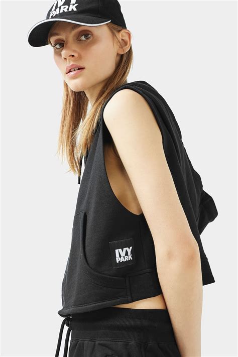 The and1 men's sleeveless hoodie is the versatile activewear shirt you've been searching for. Sleeveless Cropped Hoodie by Ivy Park | Athletic tank tops ...