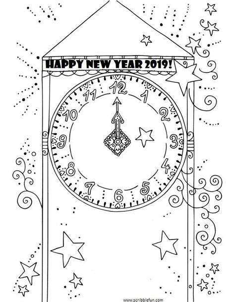 Looking for christmas coloring pages? Free New Year 2019 Coloring Pages Printable | New year ...