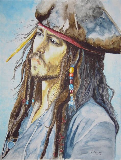 With johnny depp, geoffrey rush, orlando bloom, keira knightley. Aquarelle Galerie | Blog von Jutta Bachmann | Skizzen ...