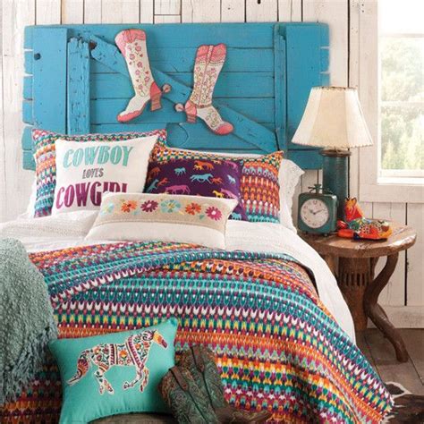 Choose from western inspired quilts, comforters, full bedroom sets, sheets, window coverings and all the accessories to make your room reflect your inner cowgirl and cowboy. Cowboy Loves Cowgirl Bedding Collection (With images ...